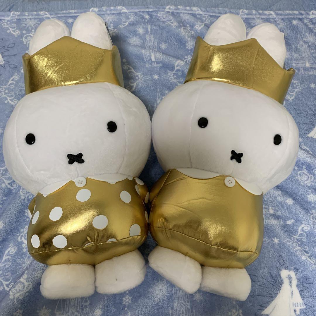 ミッフィー 特大ぬいぐるみ 70th Anniversary Gold 水玉2体