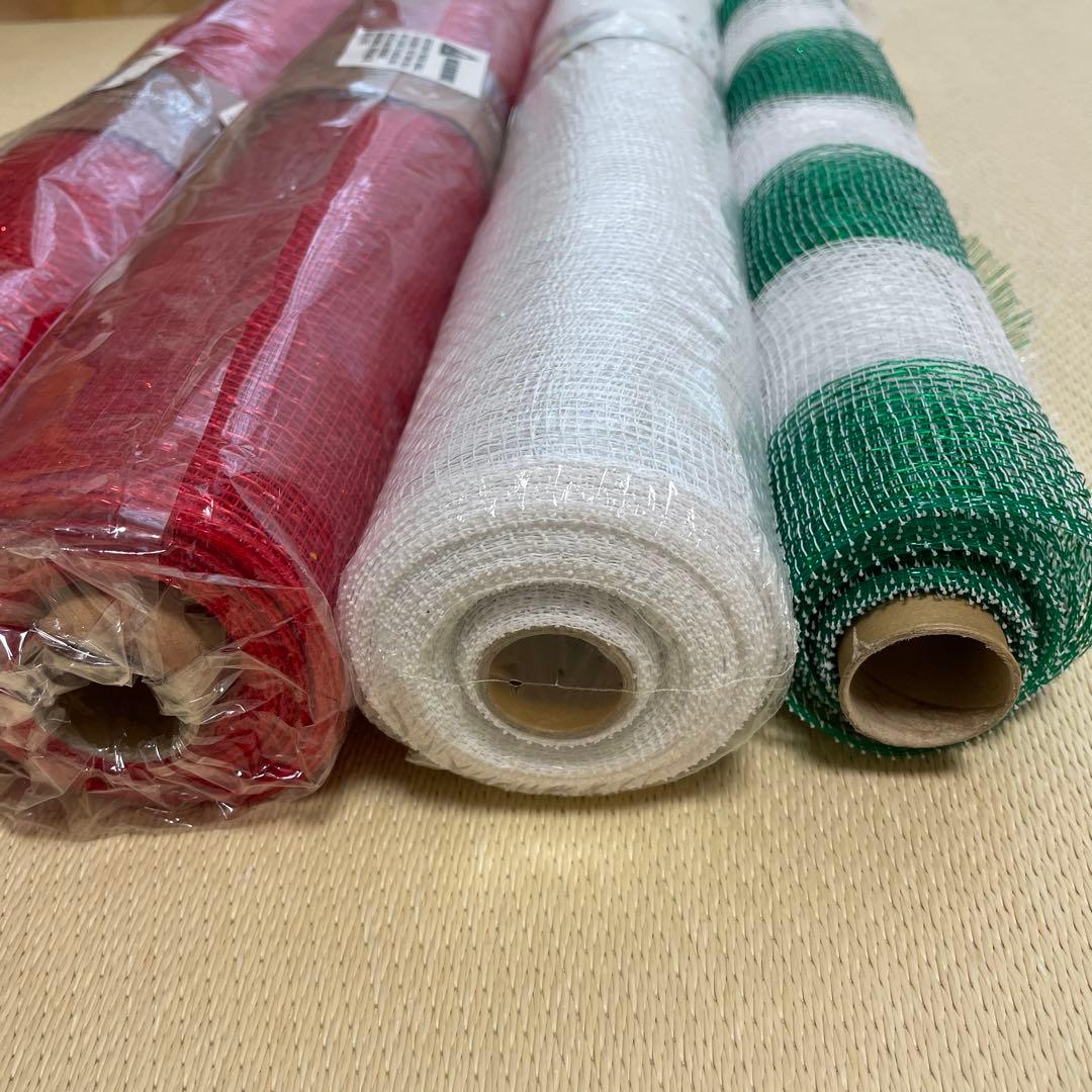 大きい　メッシュリボン　ロール　まとめ売り 大きいメッシュリボンロールまとめ売り