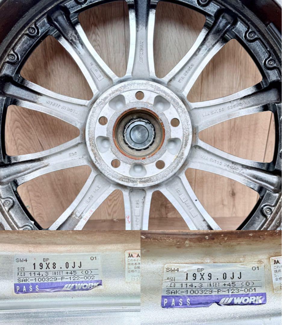 マック★WORK SCHWERT SW4★19×8J・9J ★PCD114