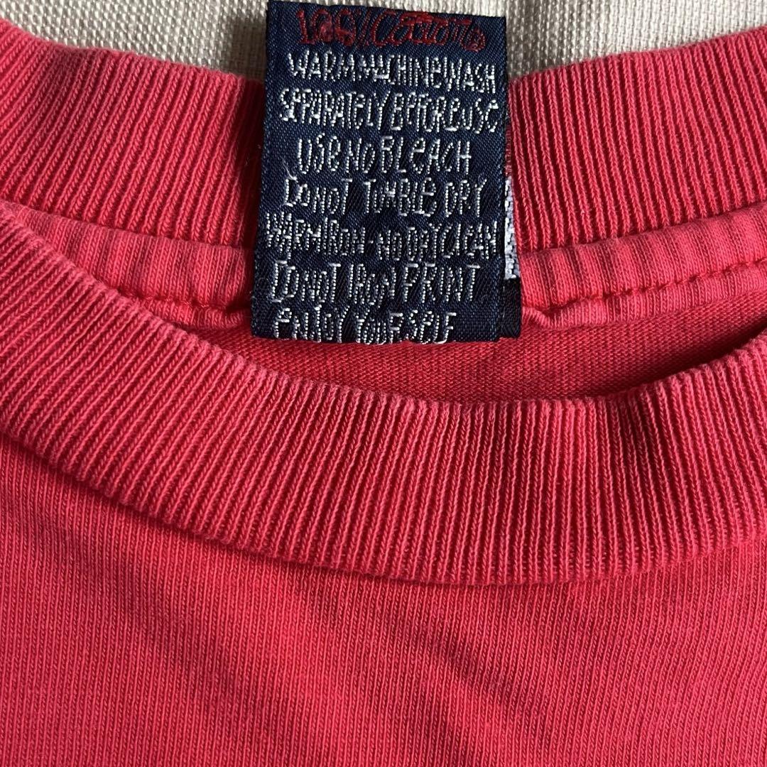 “名作シャドーマン” old stussy 紺タグ プリント ロンT M