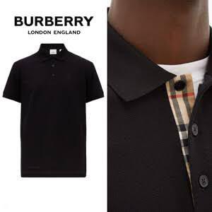 美品✨BURBERRY✨ポロシャツ✨黒✨Lサイズ - メルカリ
