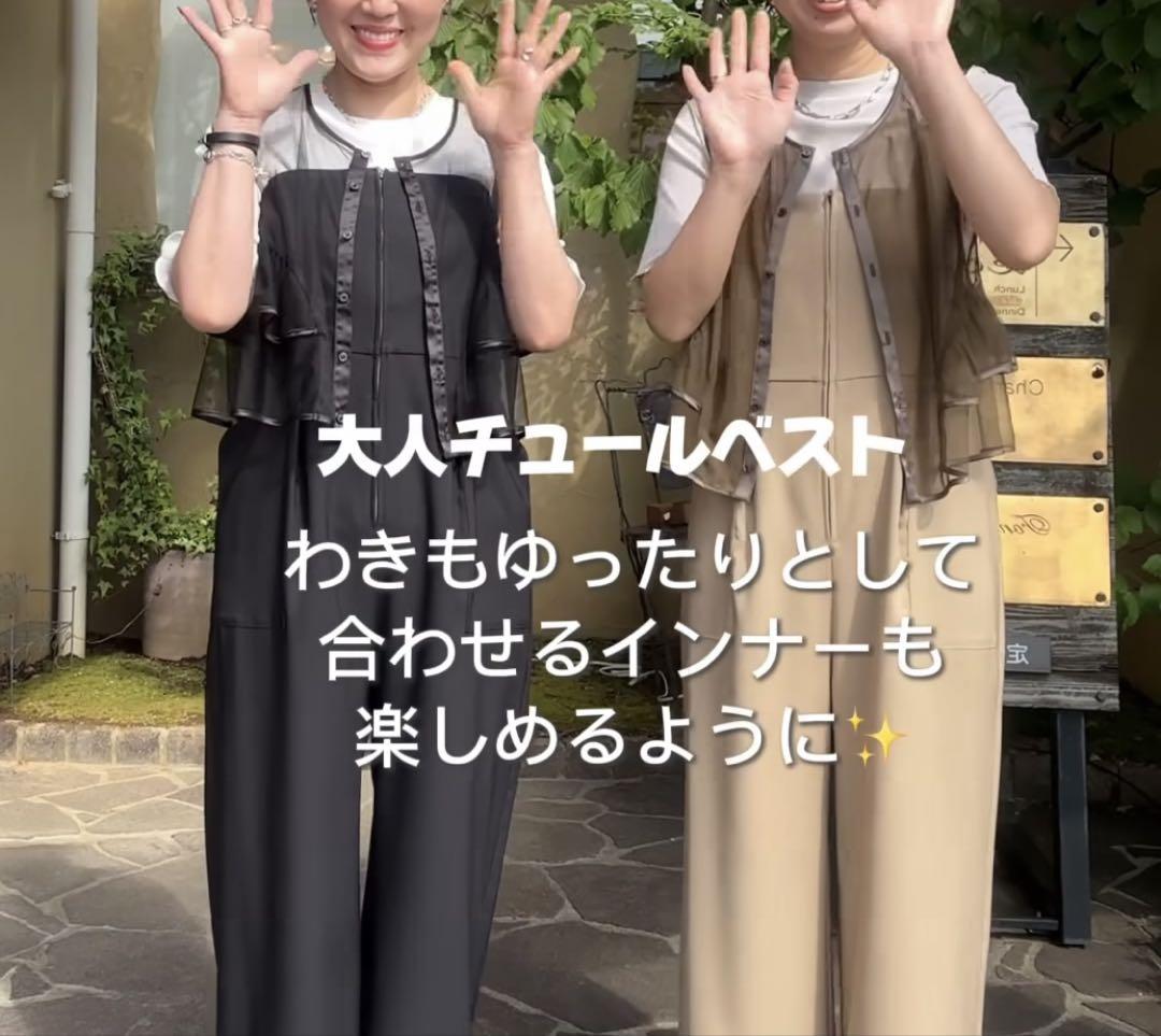 シャンドゥラローズ★ディニテコリエコラボ ☆チュールジレ ブラック 2024夏