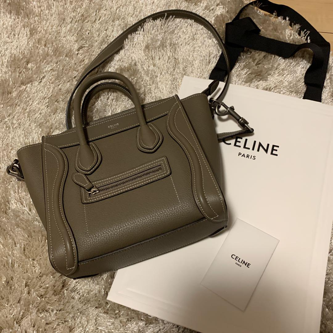 セリーヌ ラゲージ ナノショッパー スリ アウトレット特売中 CELINE スリ ナノ セリーヌ ハンドバッグ