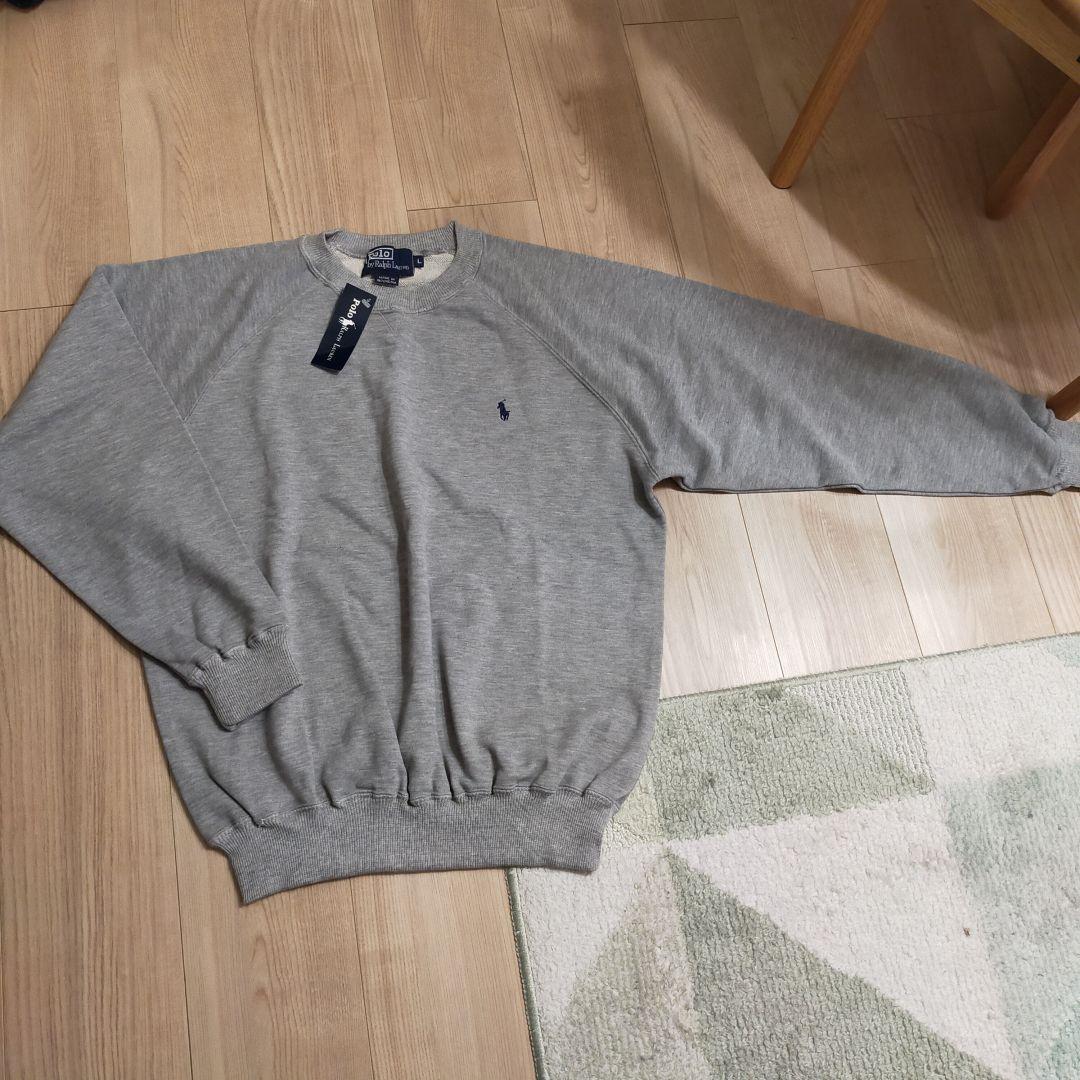 ポロ ラルフローレン　グレー　無地　トレーナー　メンズ　L　未使用品