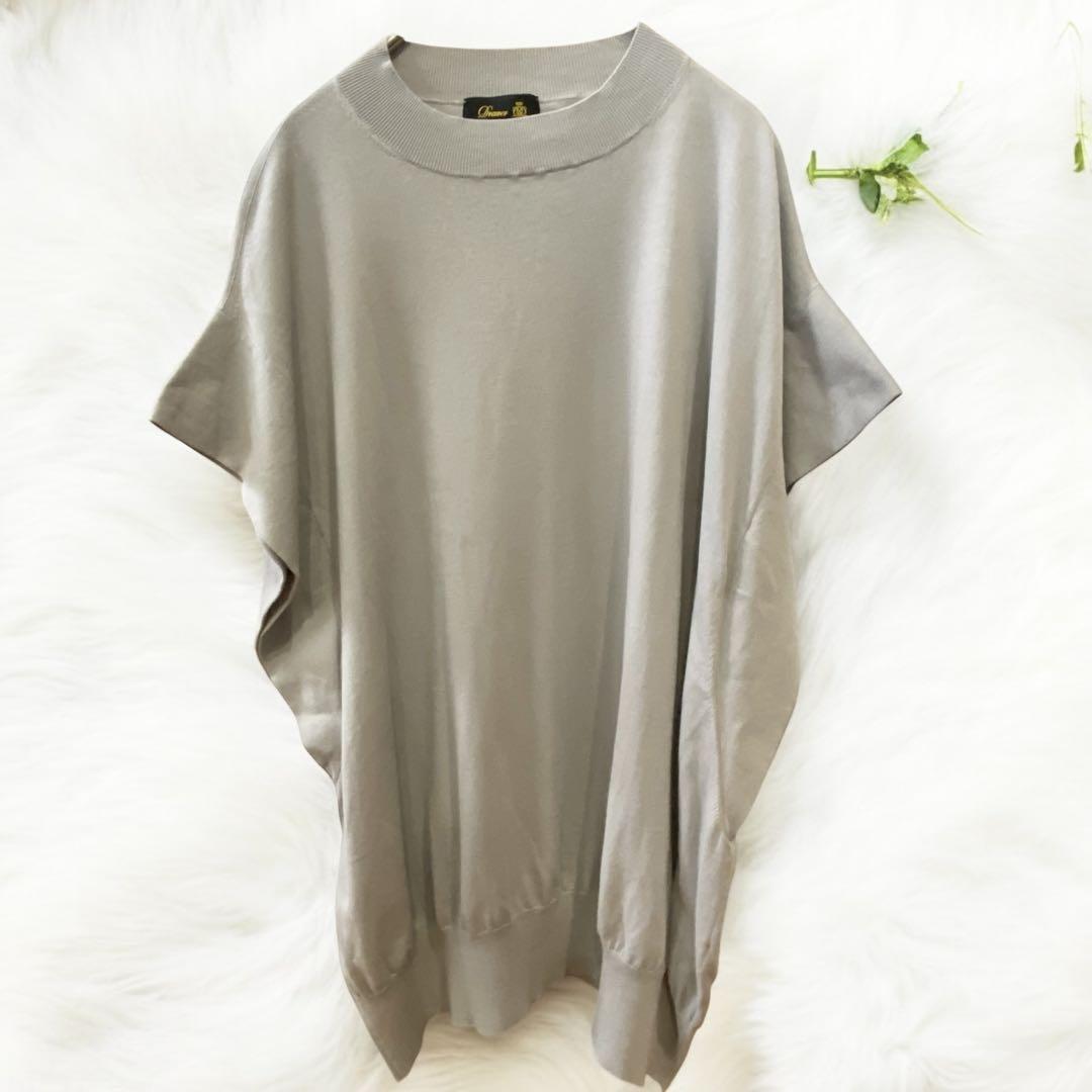 美品✨ドゥロワー　18G天竺レイヤーショートスリーブニット　定価49500円 ✨美品✨Drawer 18G 天竺 レイヤー ショート スリーブ ニット