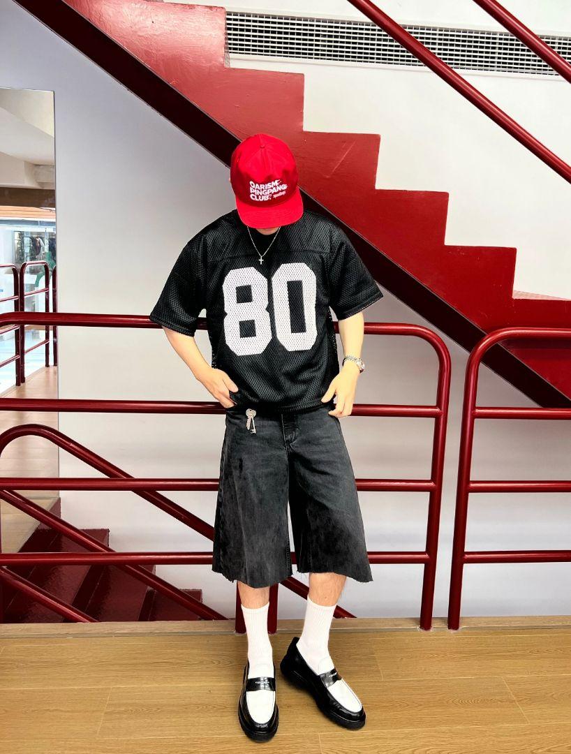 STUSSY TEAM JERSEY 80 ブラック サイズ MΩ