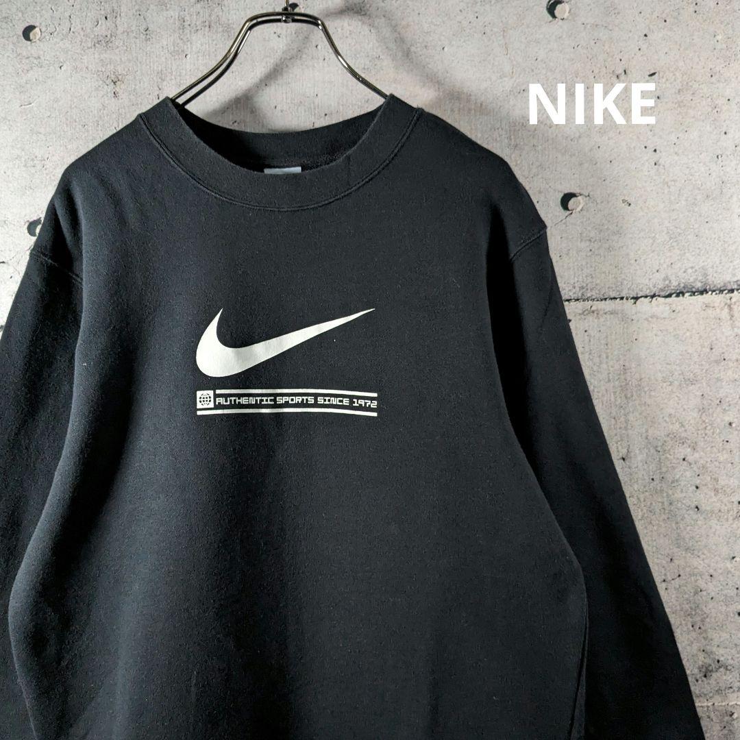 00s　NIKE　ナイキ　ビックスウッシュ　スウェット　ストリート　ブラック　白