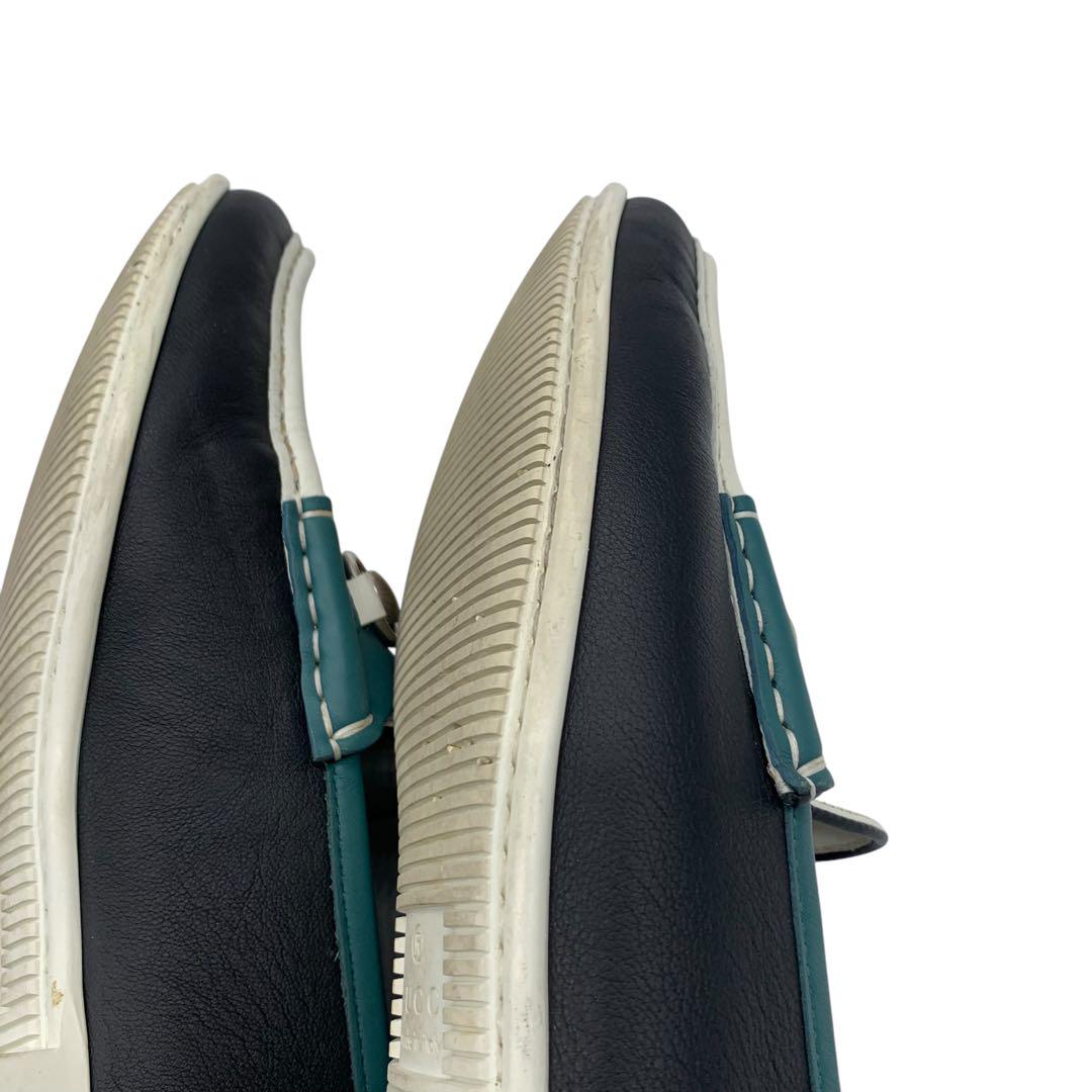 定価15万！　GUCCI グッチ　ホースビット　ローファー　バイカラー　レザー