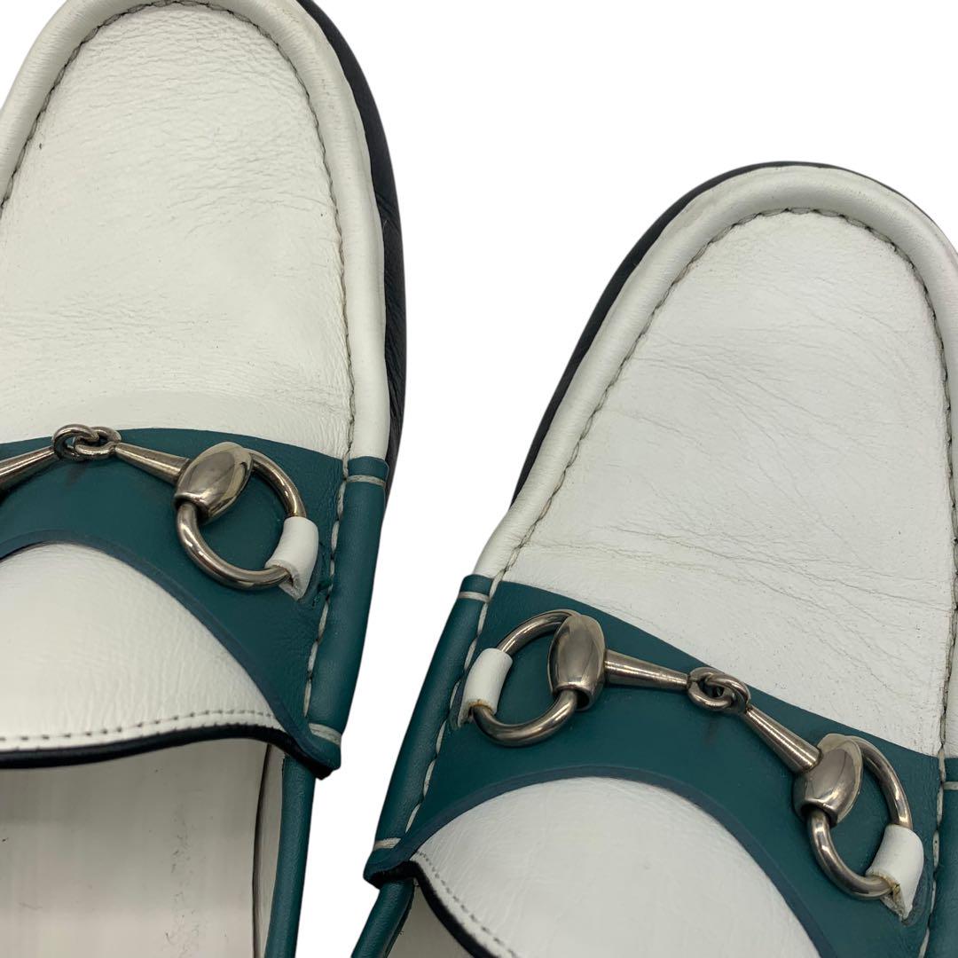 定価15万！　GUCCI グッチ　ホースビット　ローファー　バイカラー　レザー
