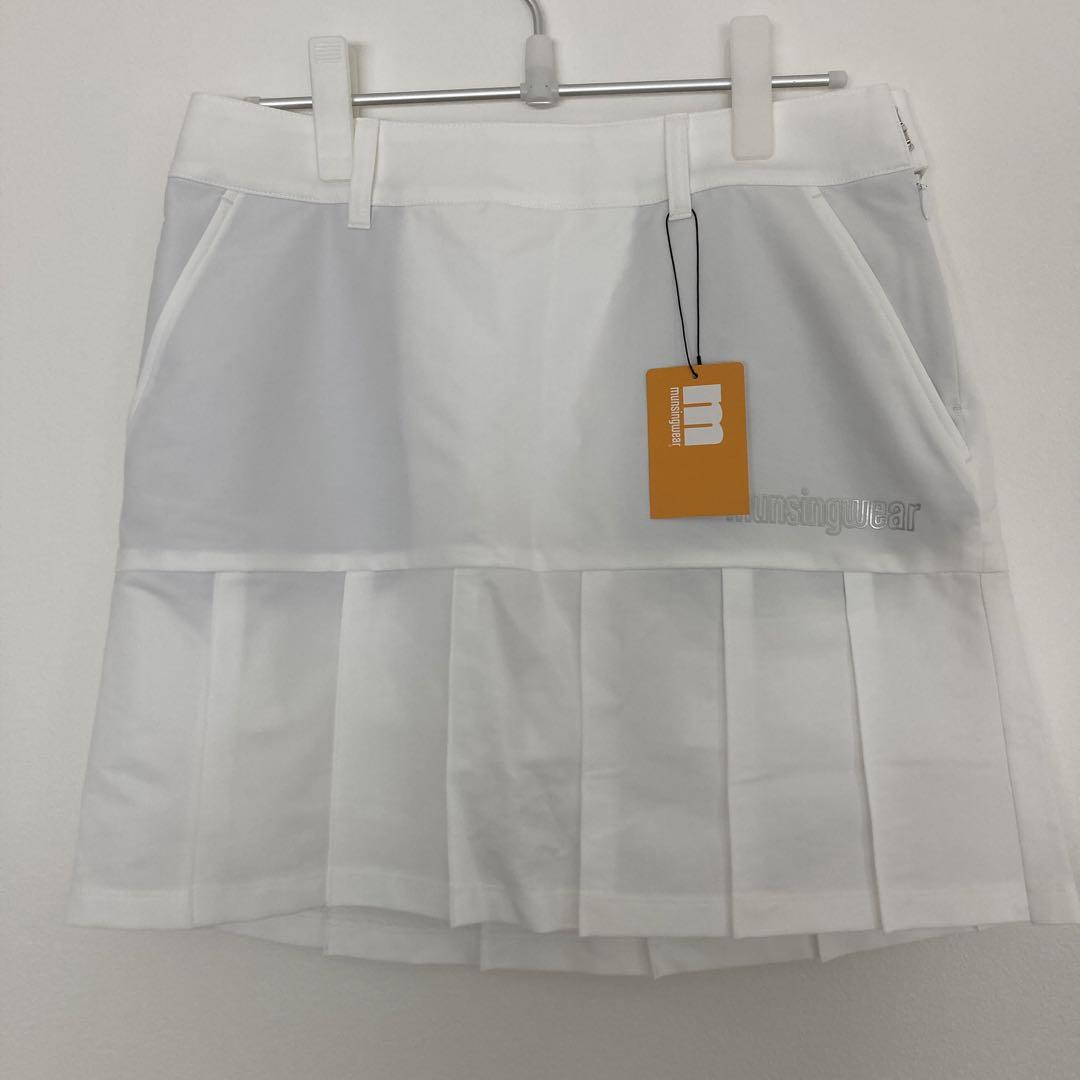 マンシングウエア　レディースL　ゴルフスカート　スコート　ホワイト　ブランド新品