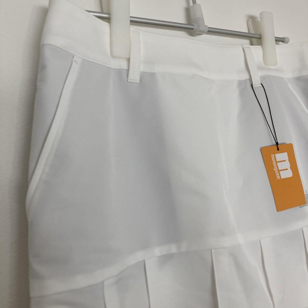 マンシングウエア　レディースL　ゴルフスカート　スコート　ホワイト　ブランド新品
