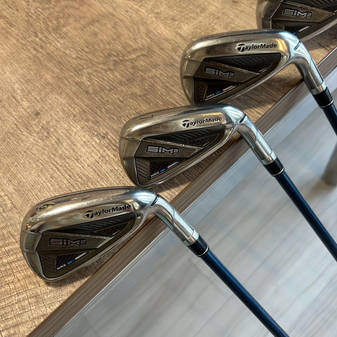 TaylorMade テーラーメイド　SiM2 MAX アイアン　6本　セット テーラーメイド SIM2 MAX アイアンセット（6-PW）カーボンR