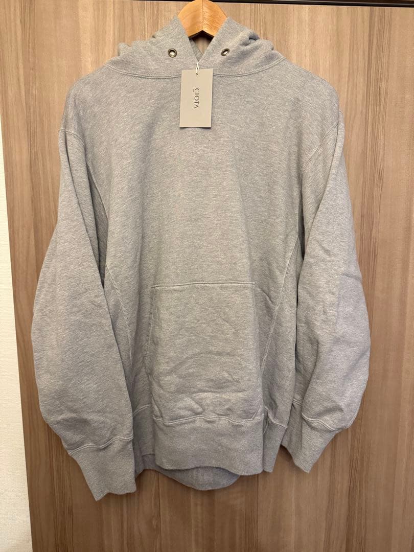 サイズ4 シオタ スビンコットン吊り裏毛 プルオーバー パーカーM CIOTA