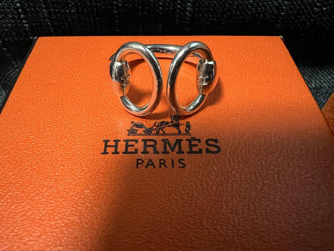本物 HERMES エルメス ナウシカリング 指輪 シルバー925 箱ケース付き
