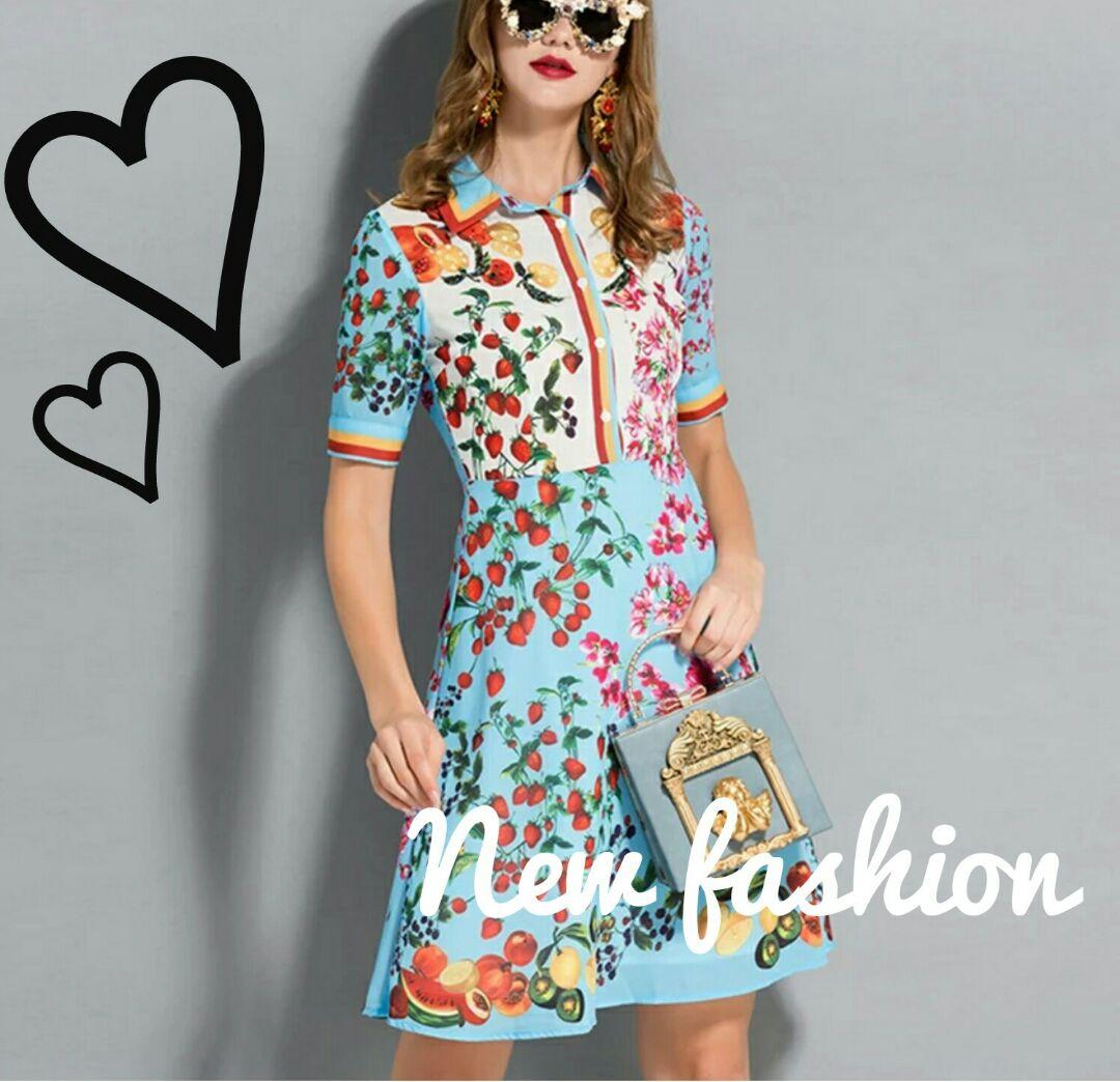 ファッションなデザイン ひざ丈ワンピース トロピカルプリント フレア ワンピース エミリアウィズ Rady 好きな方