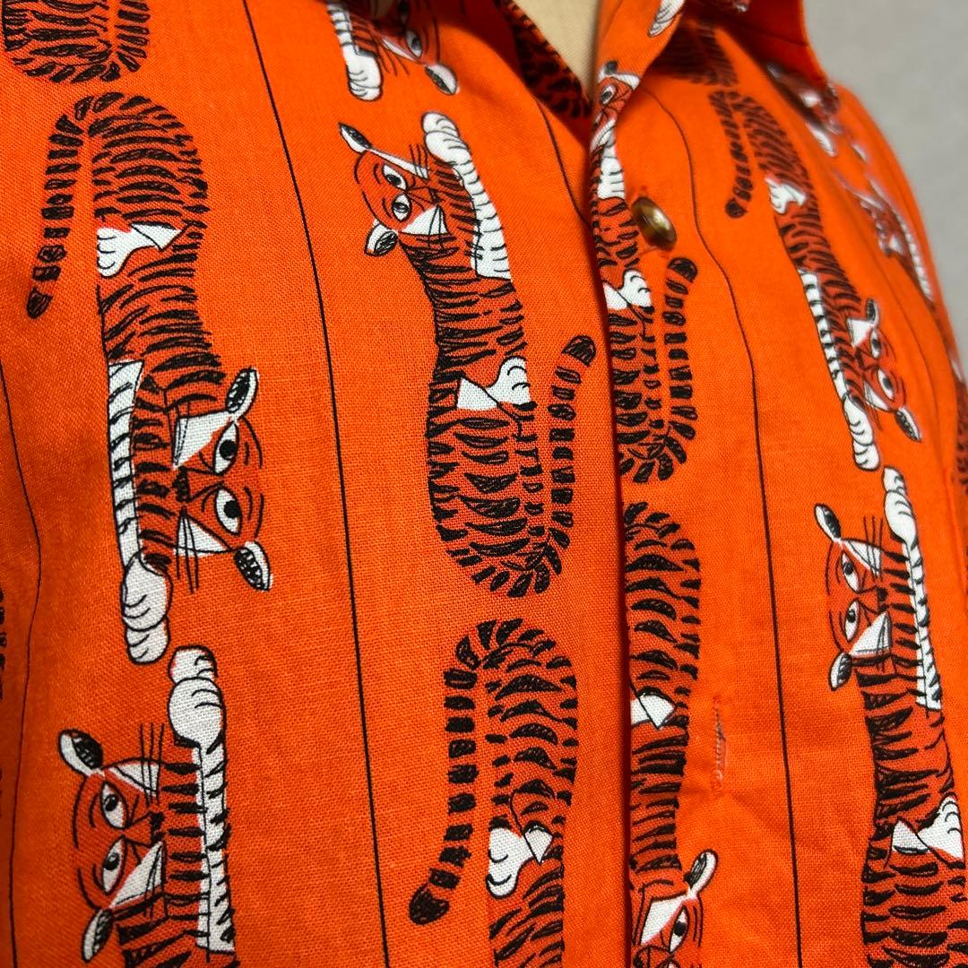 90s Princeton プリンストン開襟シャツ 総柄 USA製 90s Princeton プリンストン開襟シャツ 総柄 USA製