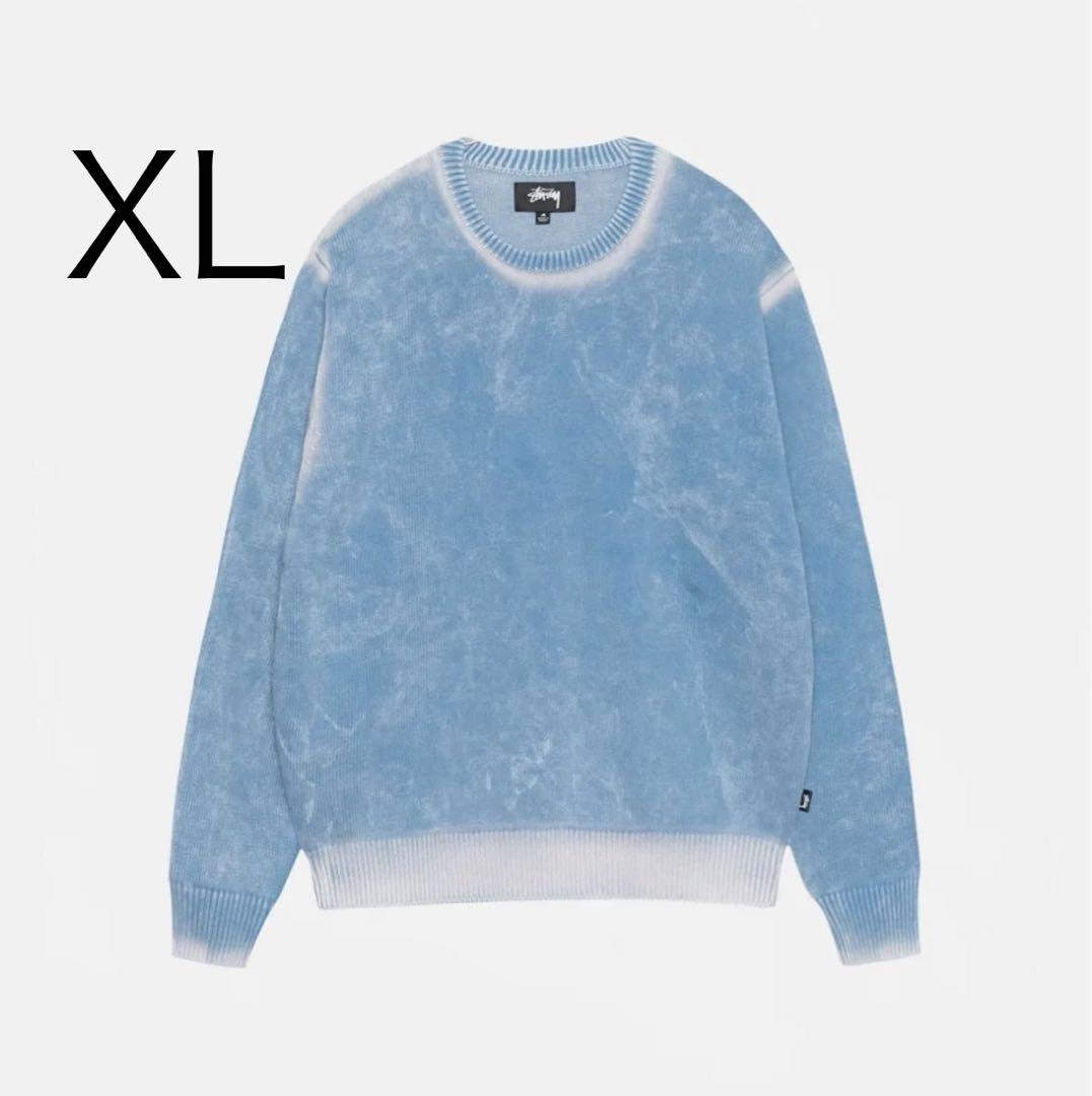 stussy faded cotton knit ニットセーター stussy faded cotton knit ニット セーター ブルー