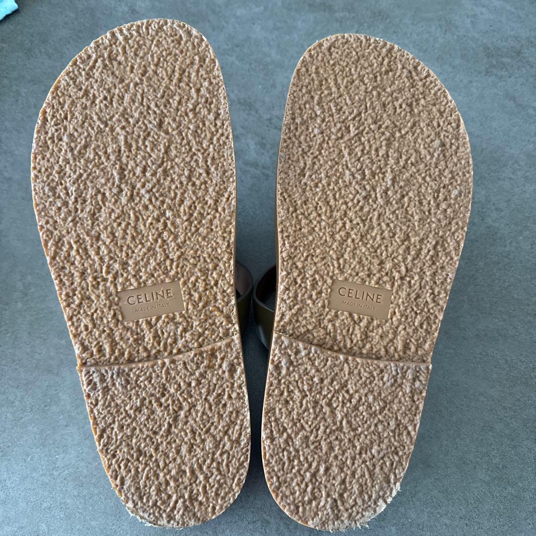CELINE オリーブグリーン スライドサンダル