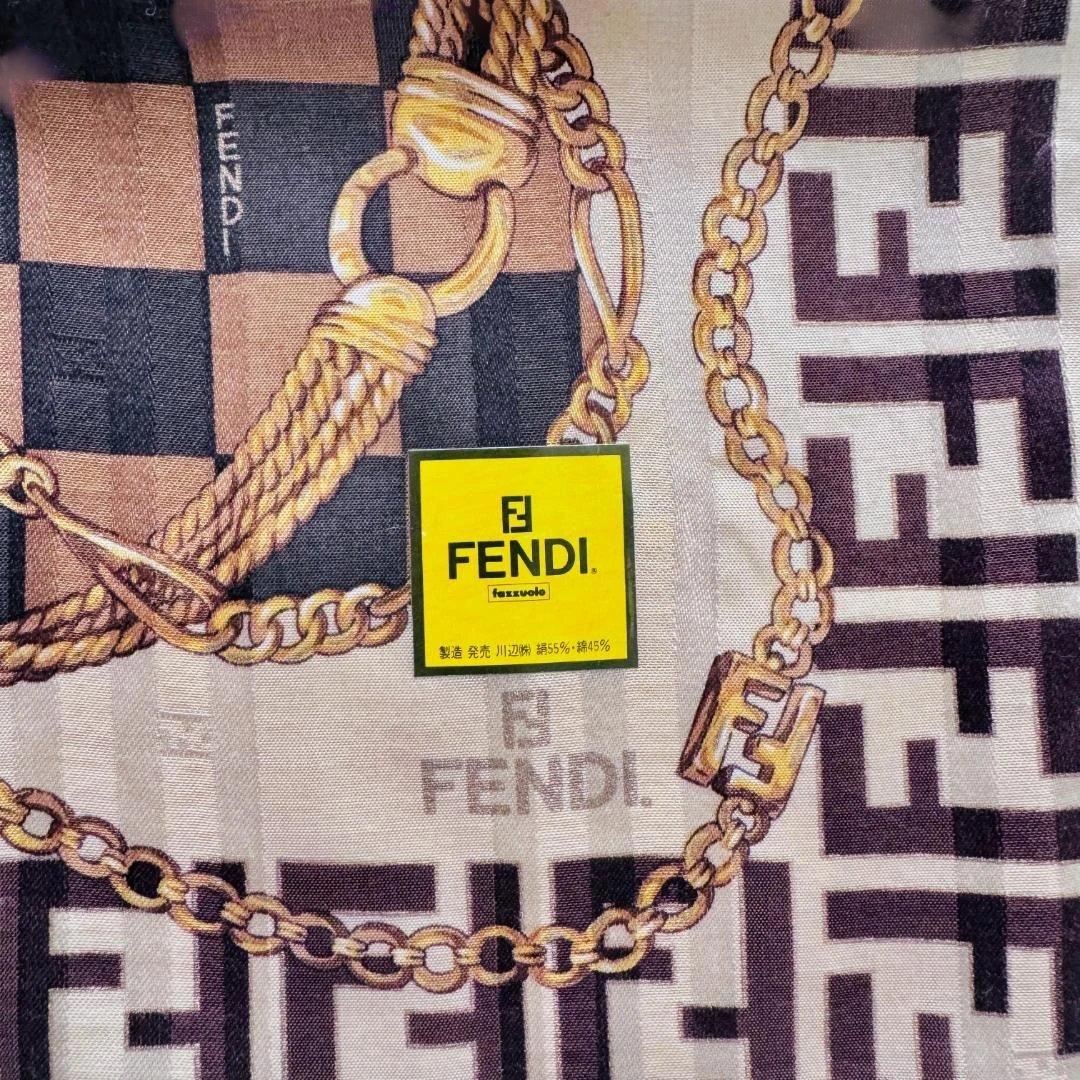 FENDI フェンディ スカーフ ズッカ柄 シルク混 美品 - メルカリ