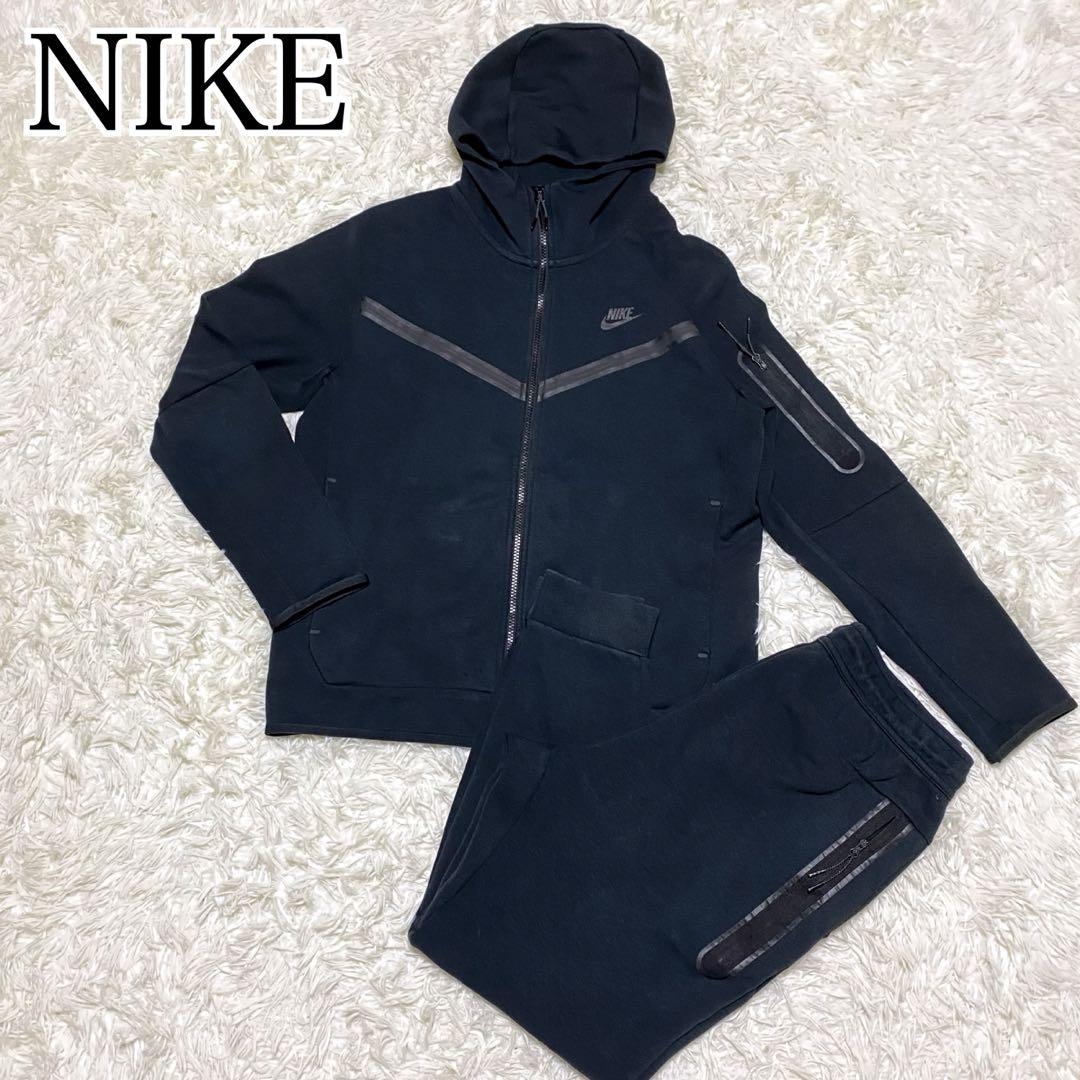NIKE テックフリース ブラック 黒タグ NIKE - ナイキ NIKE テックフリースパンツ 黒タグ 美品 の通販