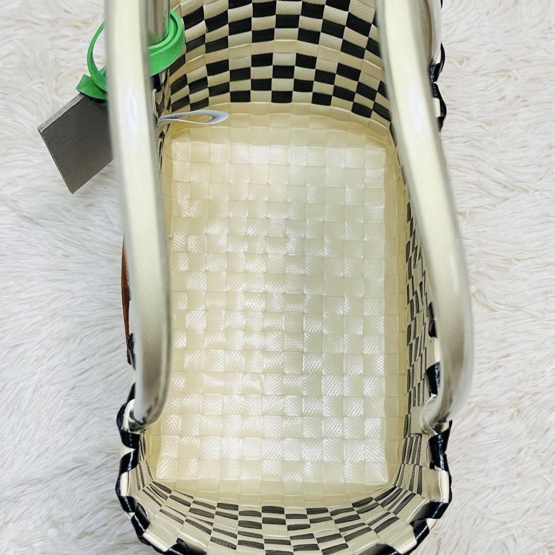 【美品】MARNI マルニ ステンシルバッグ バスケットバッグ リリーホワイト