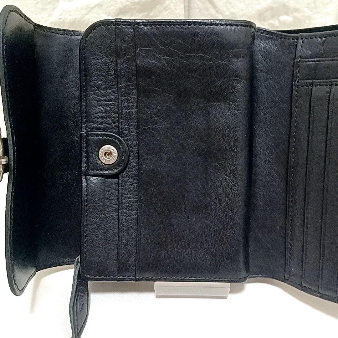 【希少】Vivienne Westwood オーブ　ベルト　レザー　折り財布　黒