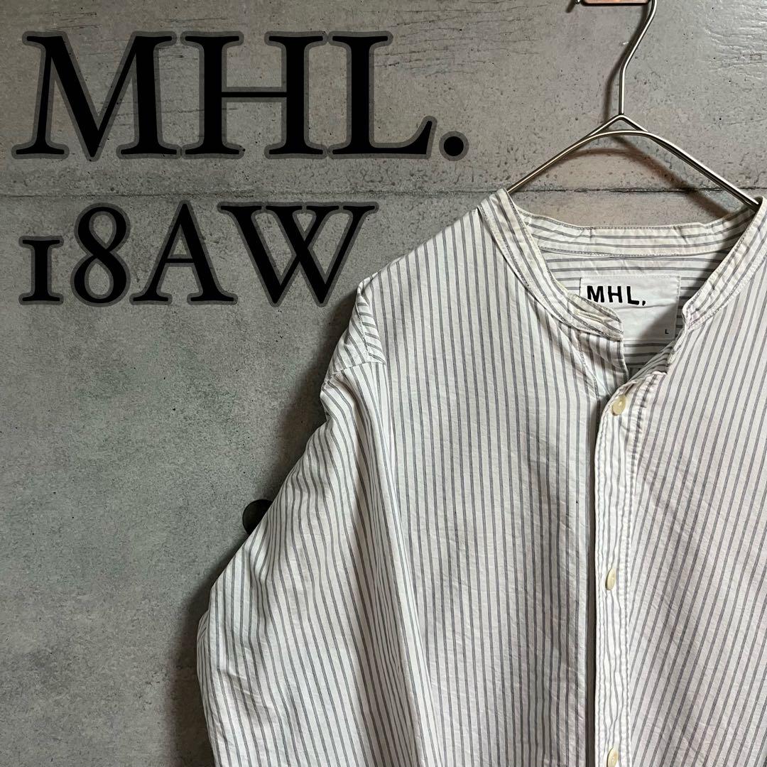 MHL. マーガレットハウエル 18AW ストライプ オックスフォード シャツ