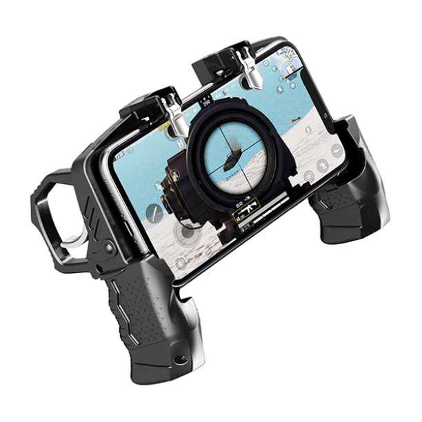 わずかです!スマホコントローラー 荒野行動 PUBG スマホ一体型トリガー式1点