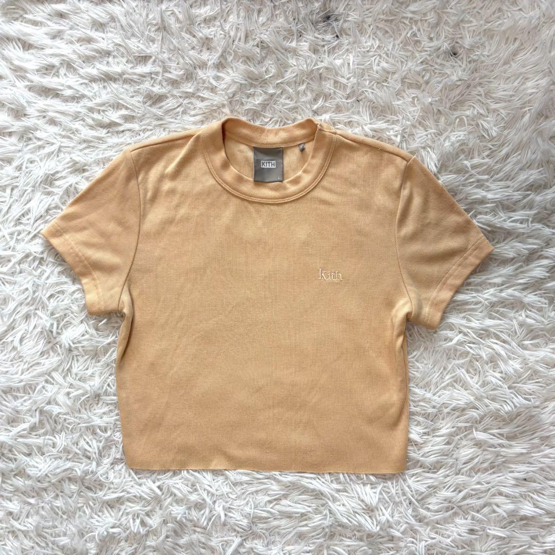 Kith キス サマーニット ニットセーター 半袖 ショート丈 オレンジ