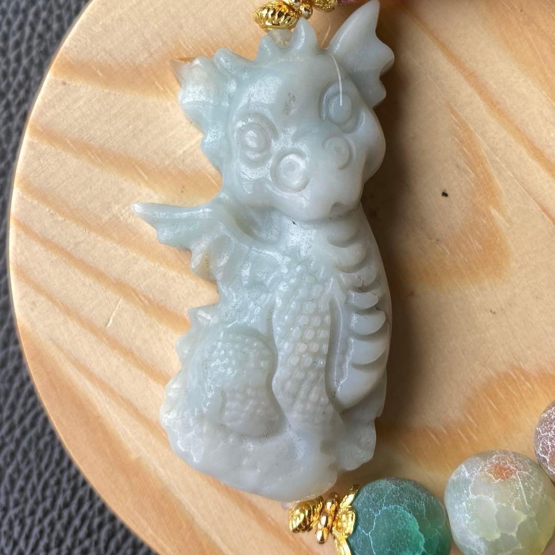 アマゾナイトミニドラゴンベイビーブレスレット アマゾナイトミニドラゴンベイビーブレスレット