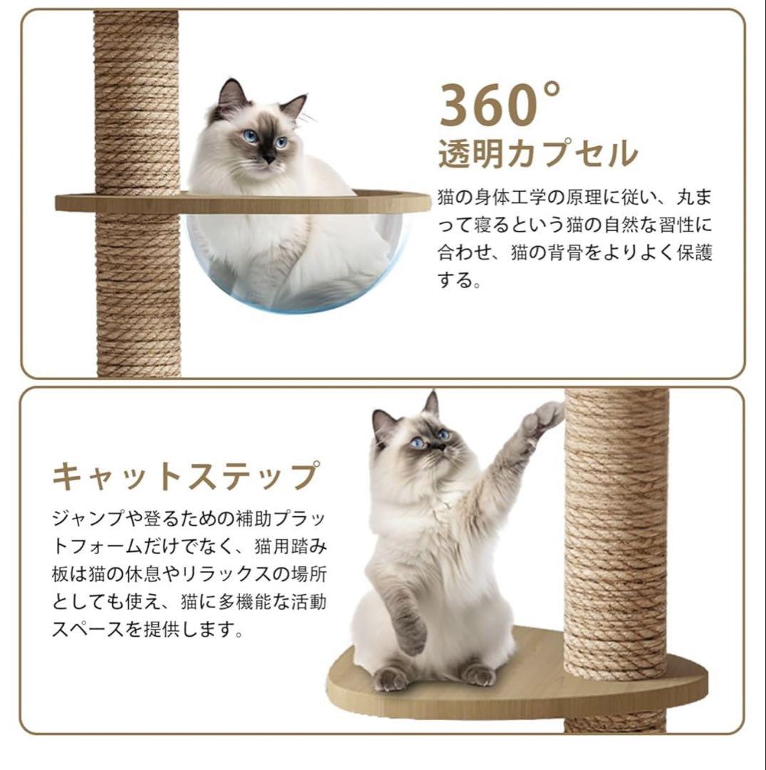 ❣️大特価❣️キャットタワー 突っ張り 木製 キャットツリー 木登りタワー