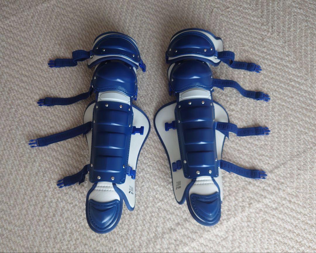 SSK 少年軟式用 レガース ダブルカップ 未使用品 ネイビー ×シルバー