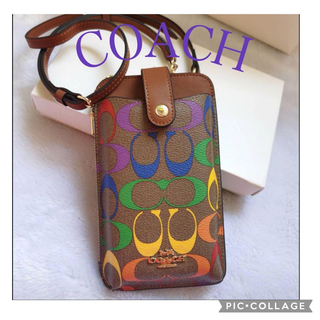 COACH【新品】スマホショルダーバッグ COACH【新品】スマホショルダーバッグマルチカラー