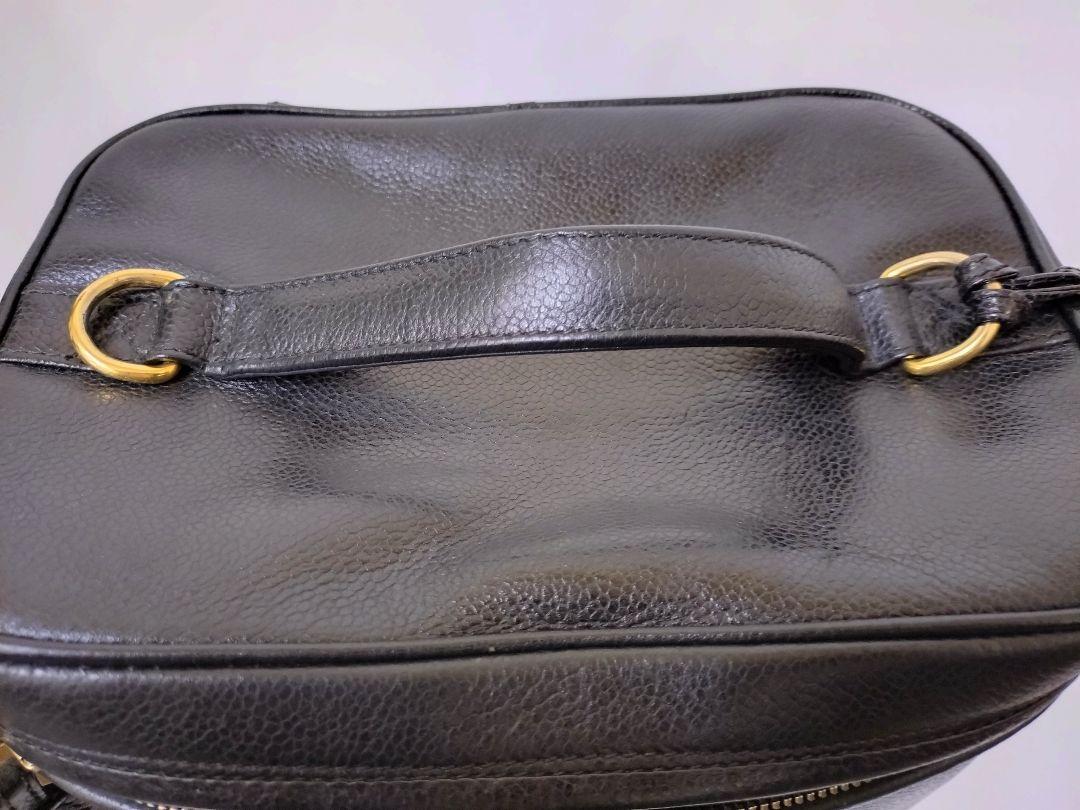 CHANEL シャネル キャビアスキン 2WAY バニティ ブラック