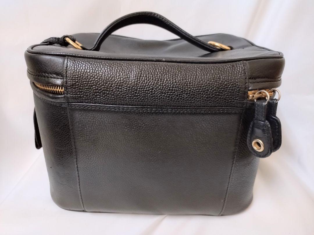 CHANEL シャネル キャビアスキン 2WAY バニティ ブラック