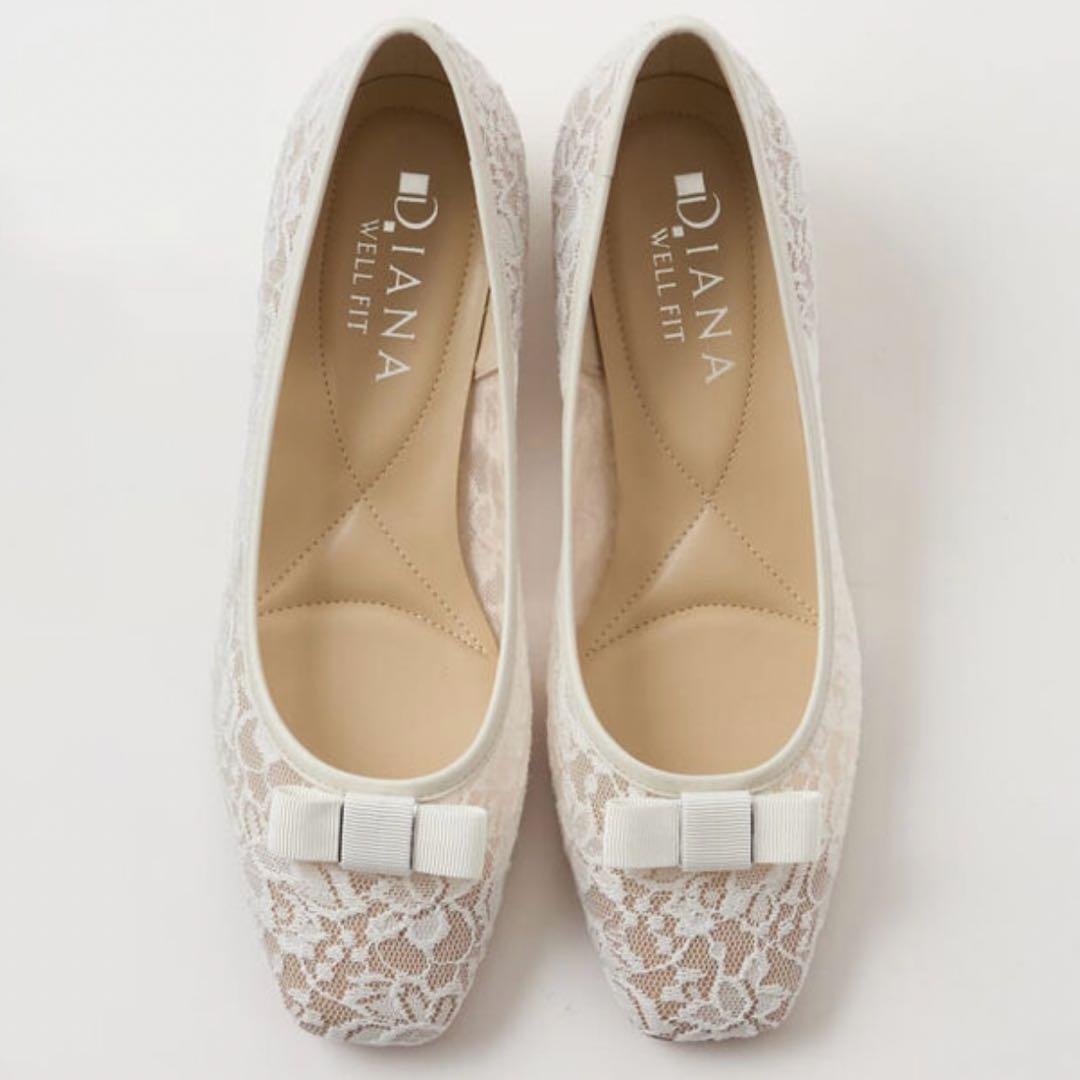 【DIANA WELLFIT】 新品　レースパンプス　U43603