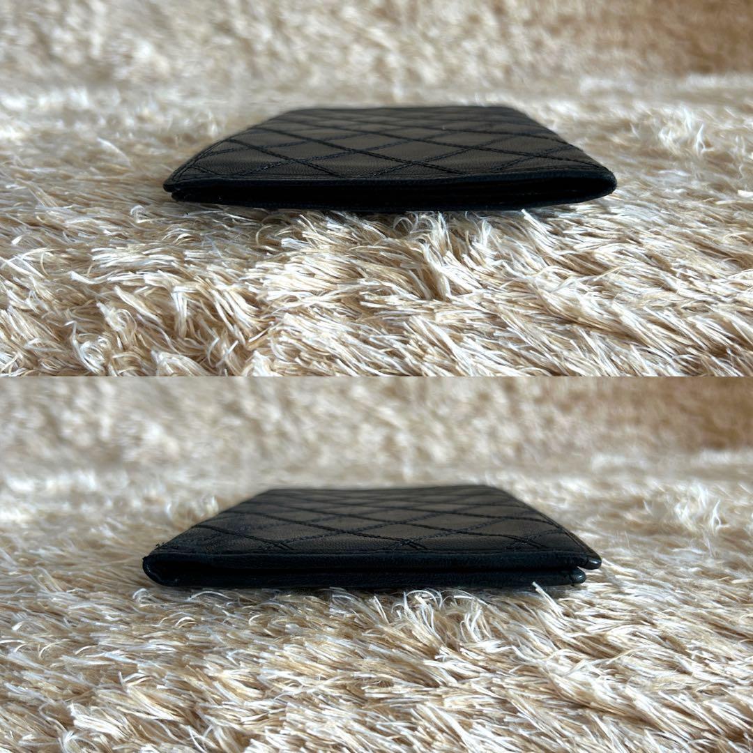 美品✨ シャネル マトラッセ ビコローレ ラムスキン 二つ折り長財布 ブラック 美品✨ シャネル マトラッセ ビコローレ ラムスキン 二つ折り長財布 ブラック