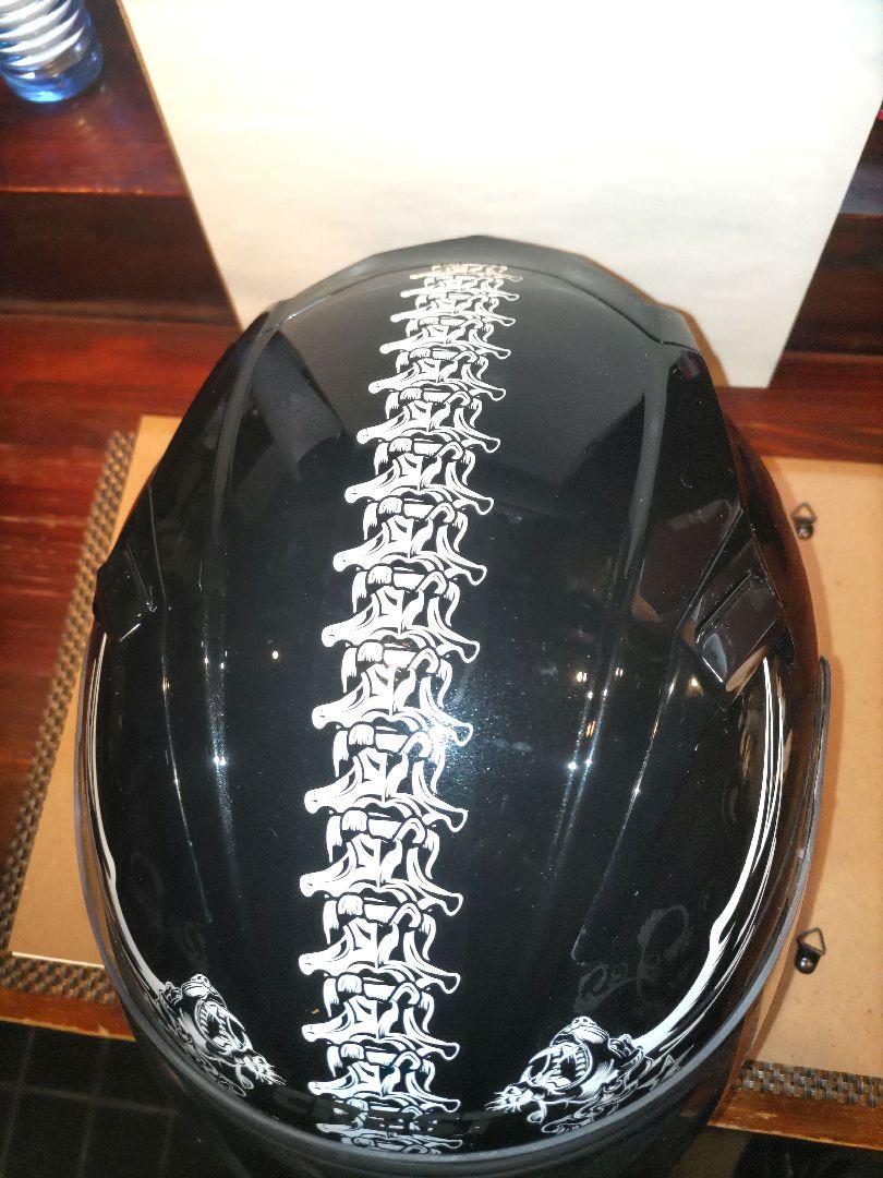 SG/PSC規格バイク用 フルフェイスヘルメットNINJA-SKULL ブラック