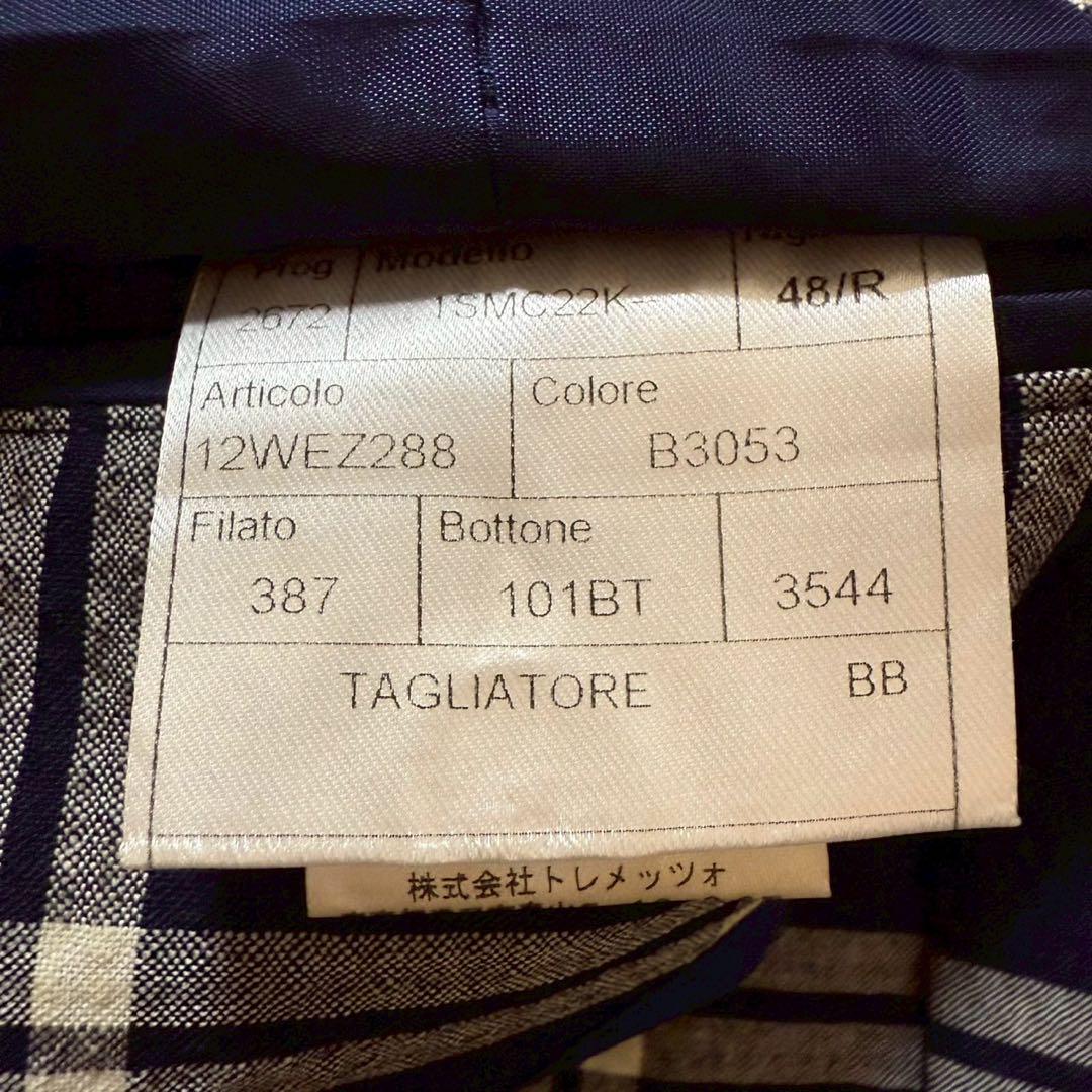 TAGLIATORE モンテカルロ ウィンドウペン シアサッカー ネイビー 48