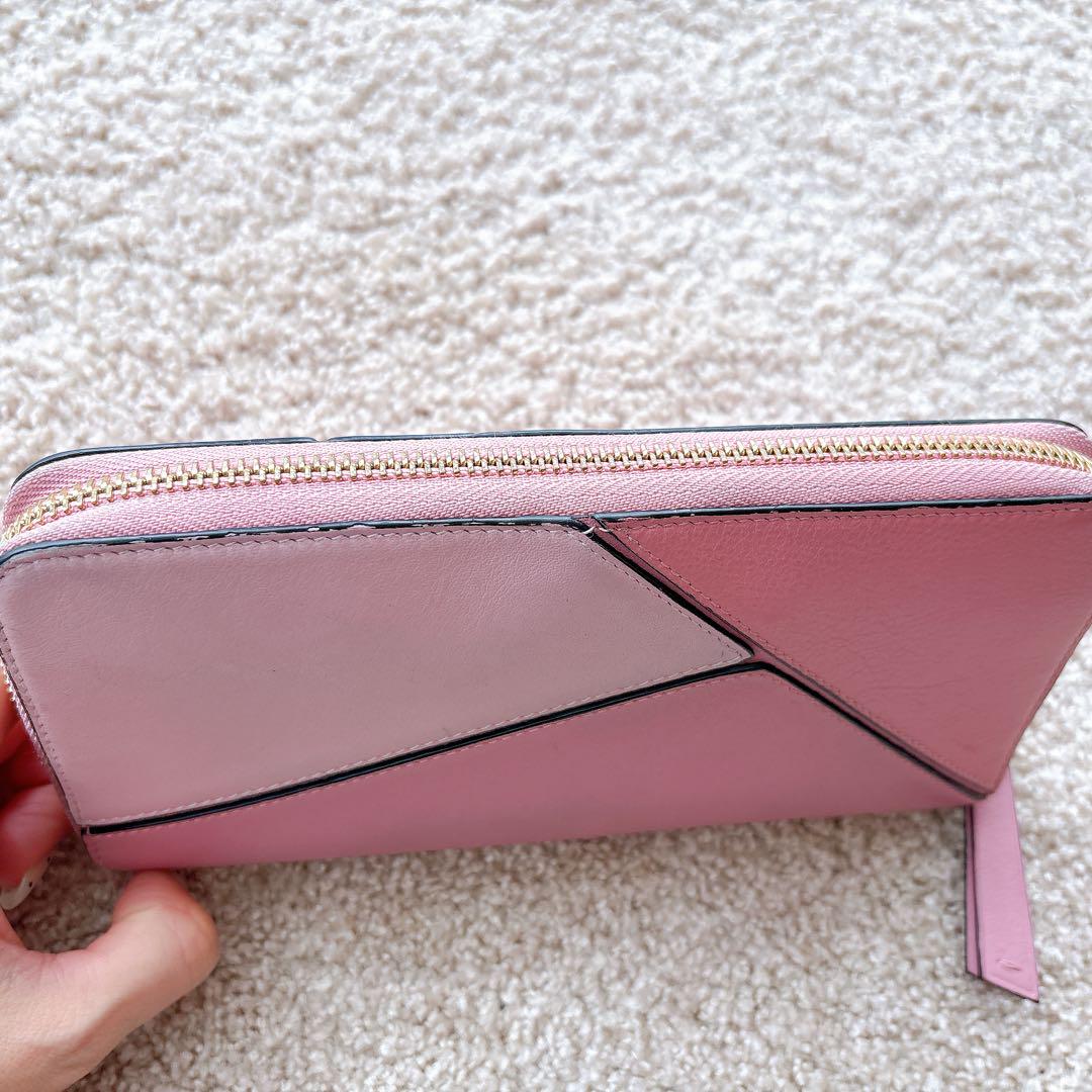 LOEWE 長財布 ピンク パズル