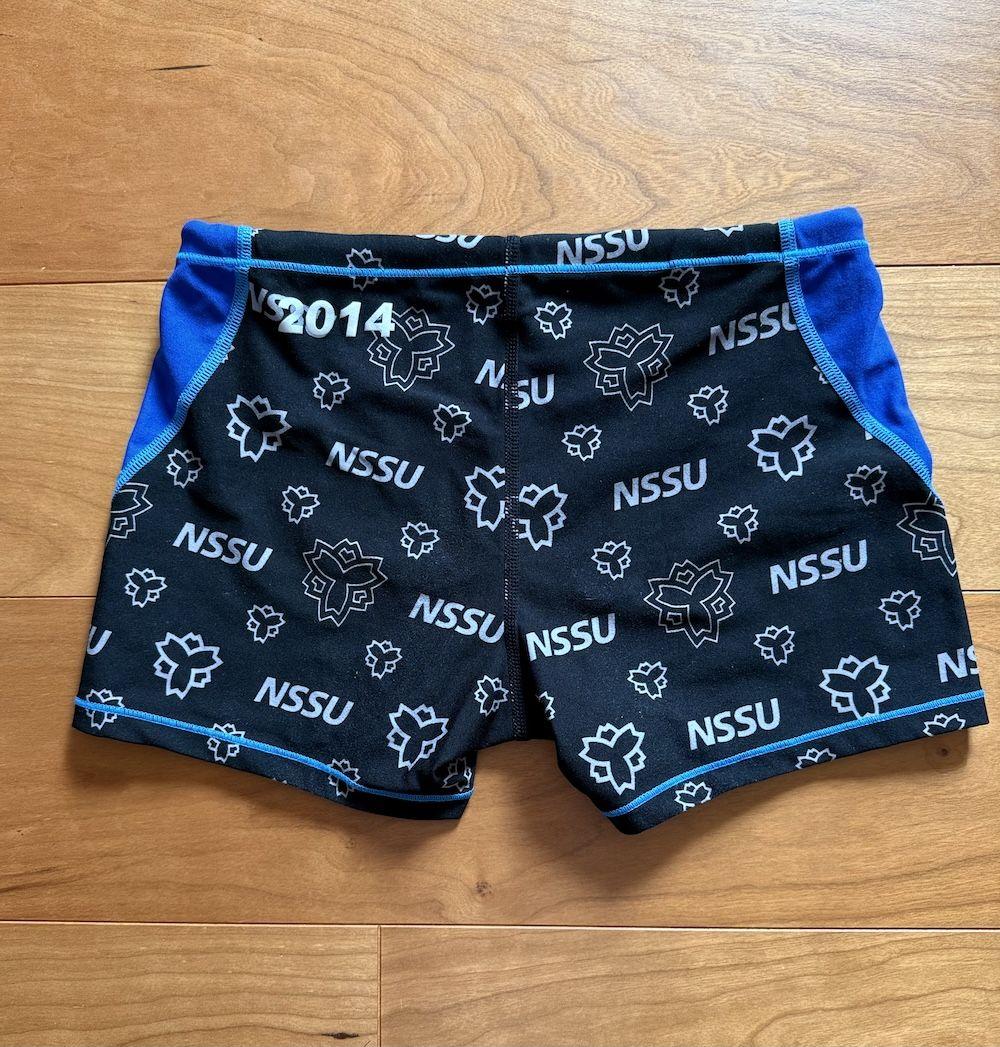 【美品】mizuno 日体大 NSSU 競泳水着 ボックス ショートスパッツ