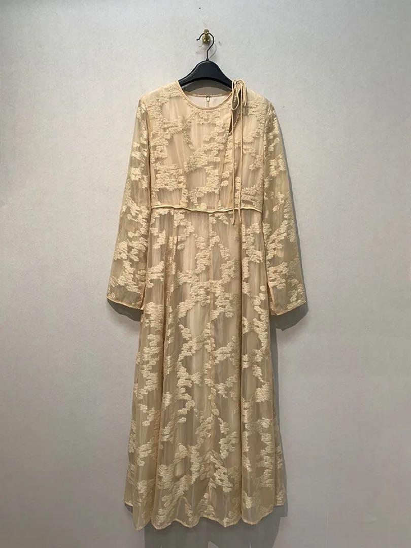 CLANE クラネワンピースBULGED FLOWER JACQUARD