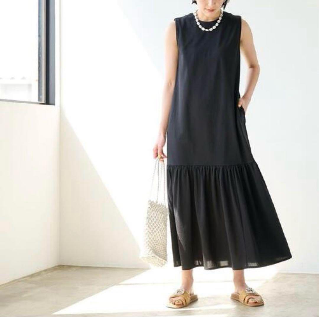 【23ss】green label×Oggiコラボ Aラインティアードワンピース