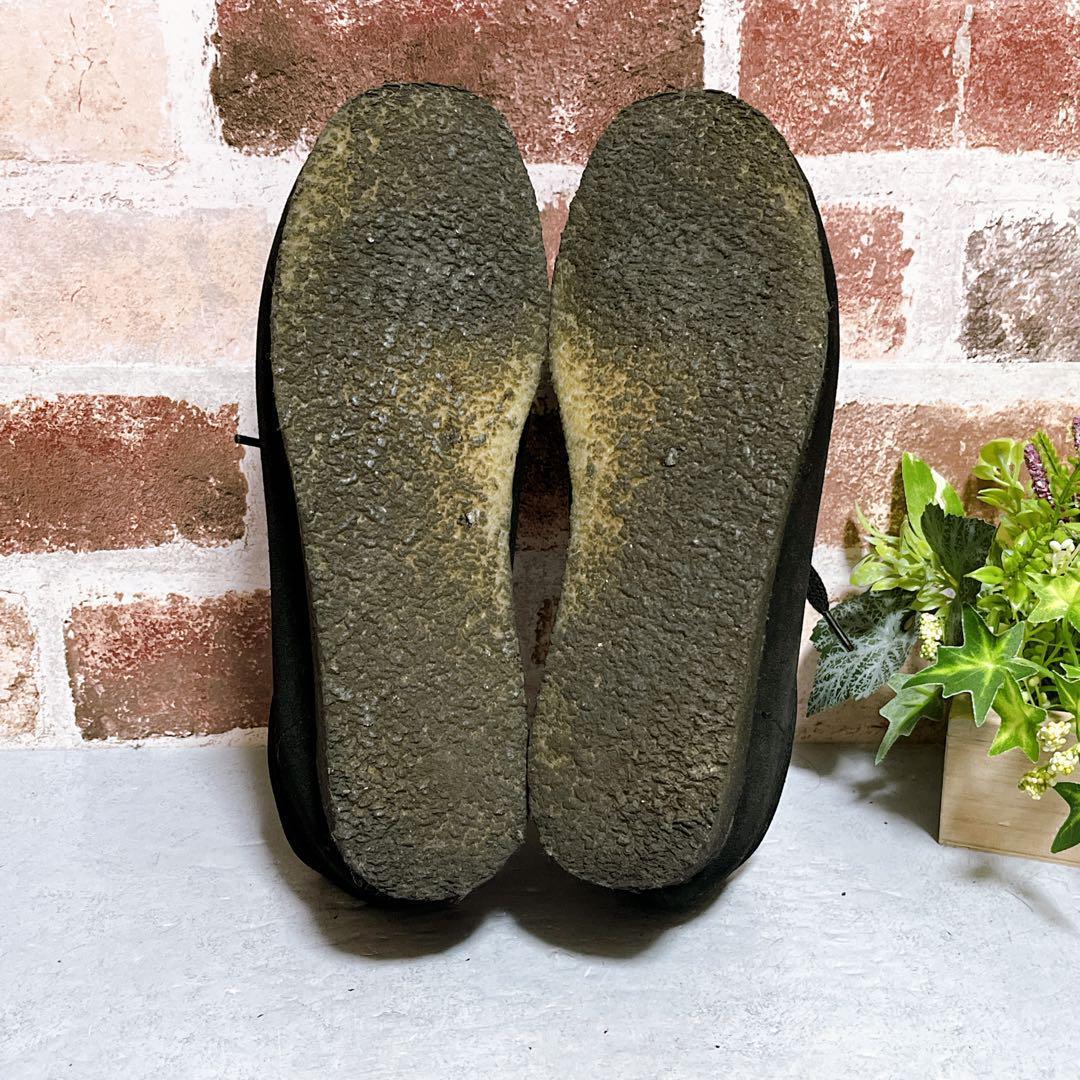 【Clarks クラークス】チロリアンシューズ ワラビー 25.5 黒 美品
