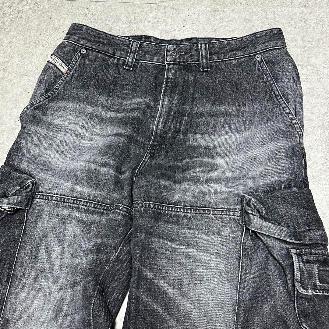 DIESEL メンズ デニム ルーズ ストレート D-FISH-CARGO 28