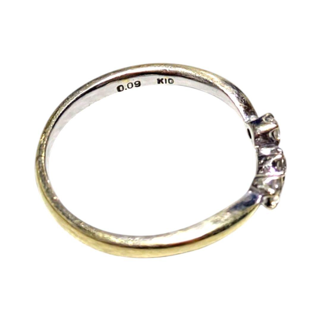 MICHEL KLEIN K10 ダイヤモンド ウェーブリング0.09ct