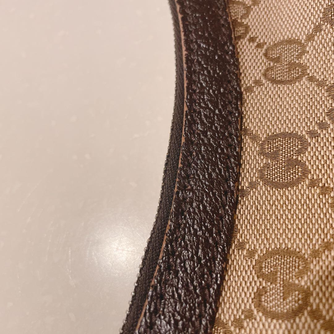 【中古品】GUCCI GC柄 キャンバス ショルダーバッグ