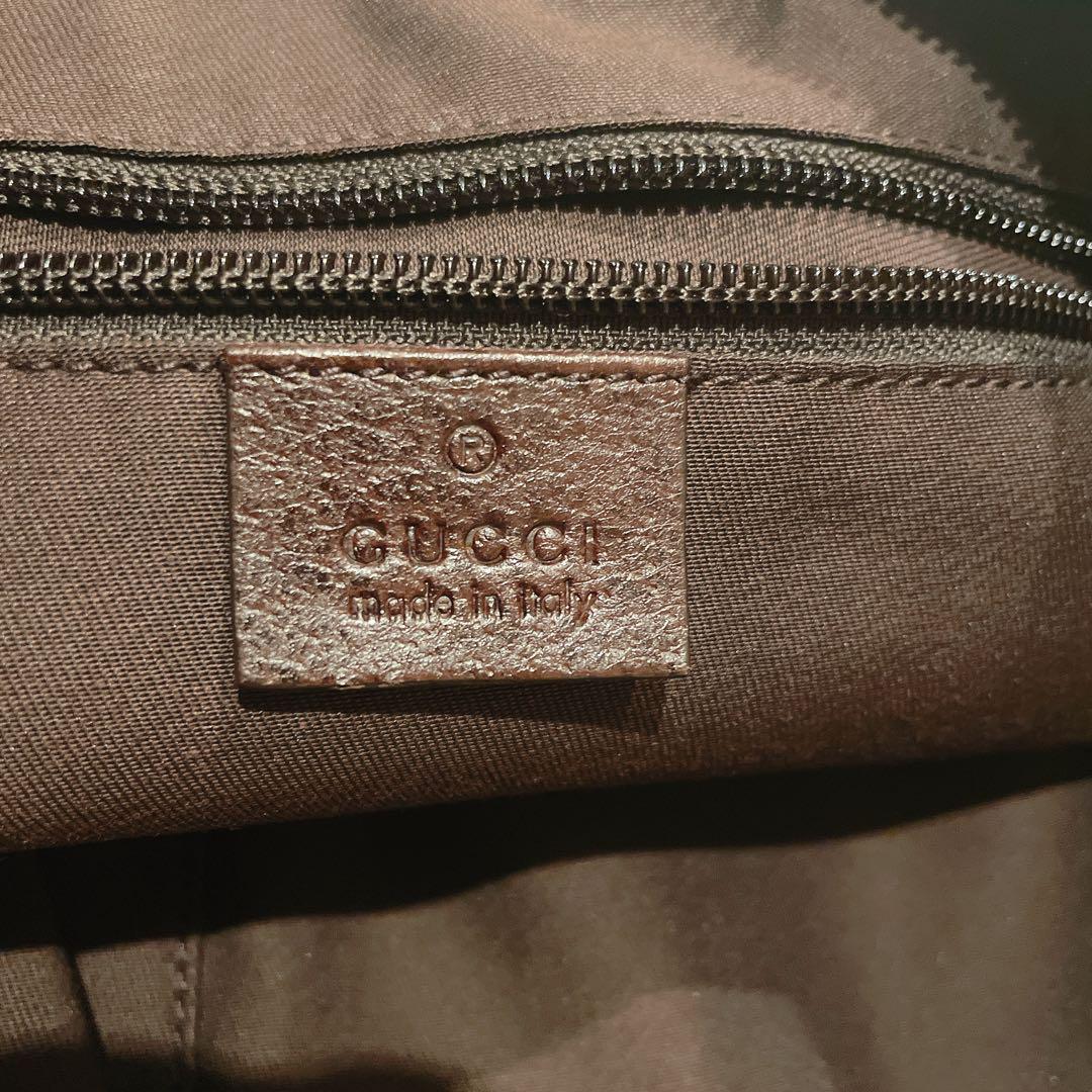 【中古品】GUCCI GC柄 キャンバス ショルダーバッグ