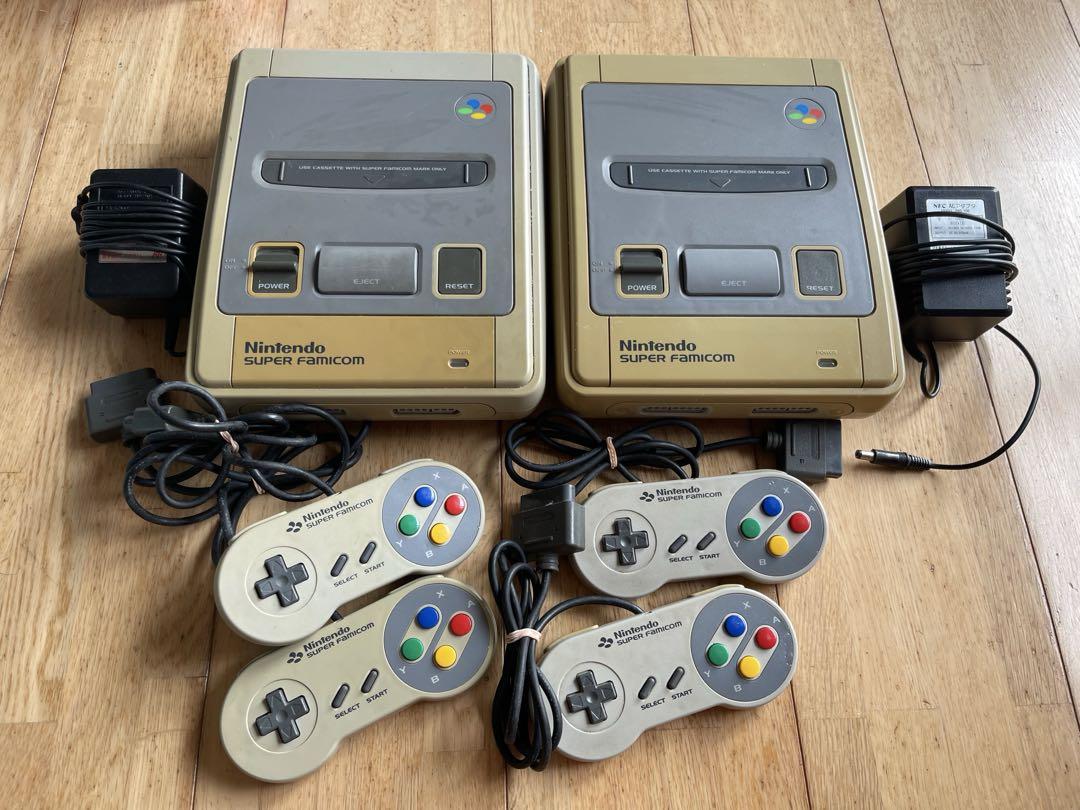 【本日特価】 ジャンク スーパーファミコン コントローラー4個 2台 本体 Nintendo Switch