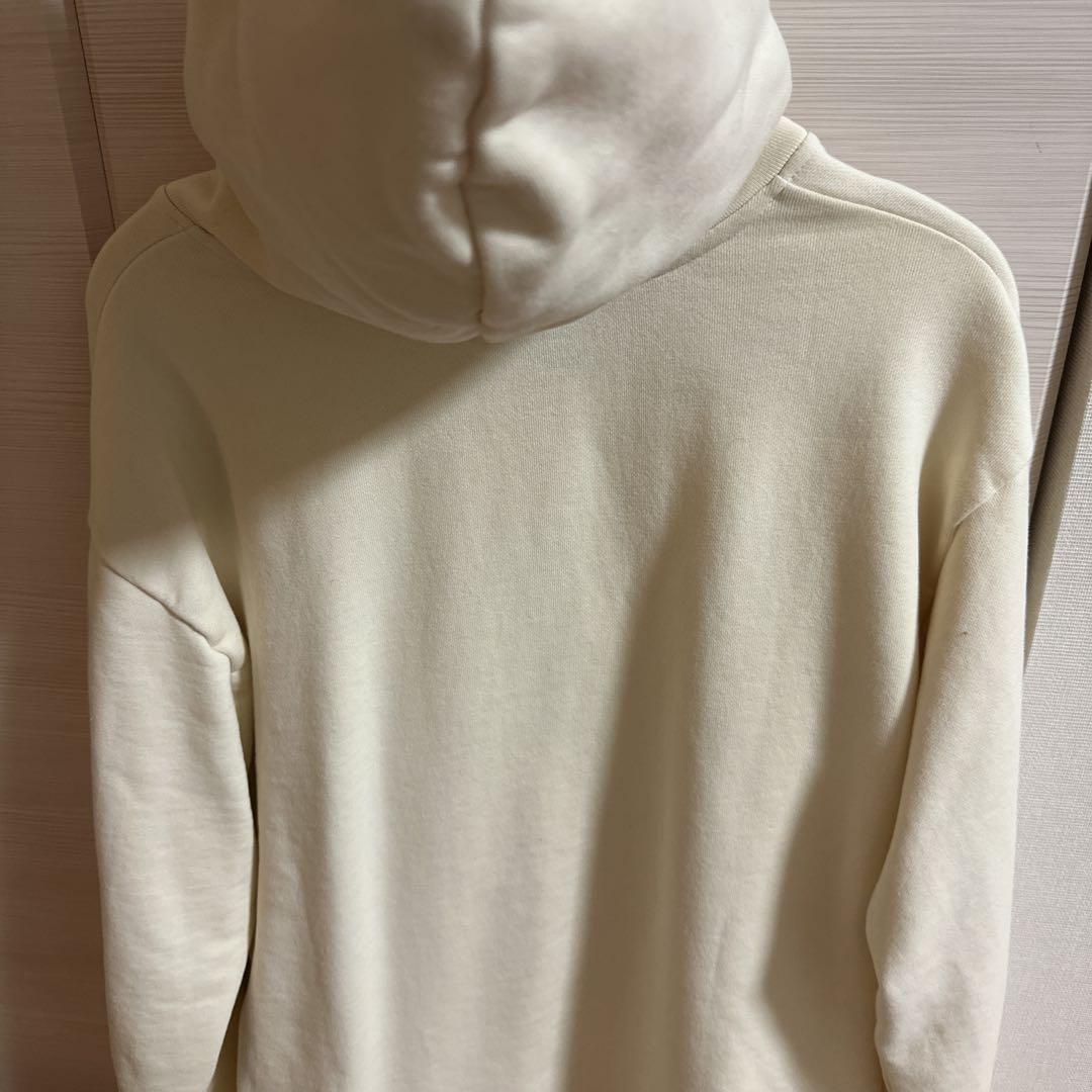 GUCCI ロゴ入りアイボリーパーカーaya専用 GUCCI】グッチ『アディダスロゴ スウェットプルオーバーパーカー